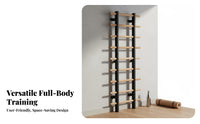 Wall Mounted European Ladder Multi-Functional Beech Wood Gym Ladder Structure Multifunctional European Ladder for Athletes, Families, Indoor