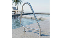 Pool Handrail Stainless Steel Pool Grab Rail Floor Mount Handrail with Base Flanges for Swimmers, Elderly, Spa