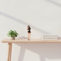 1/18 Miniature Girls Figure with Qipao Dress 1/18 Scale Female Figurine Collectible Miniature Statue with High Heels for Hobbyists