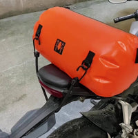Motorcycle Tail Bag Roll-Top Motorcycle Rear Bag Tear-Resistant for Commuters