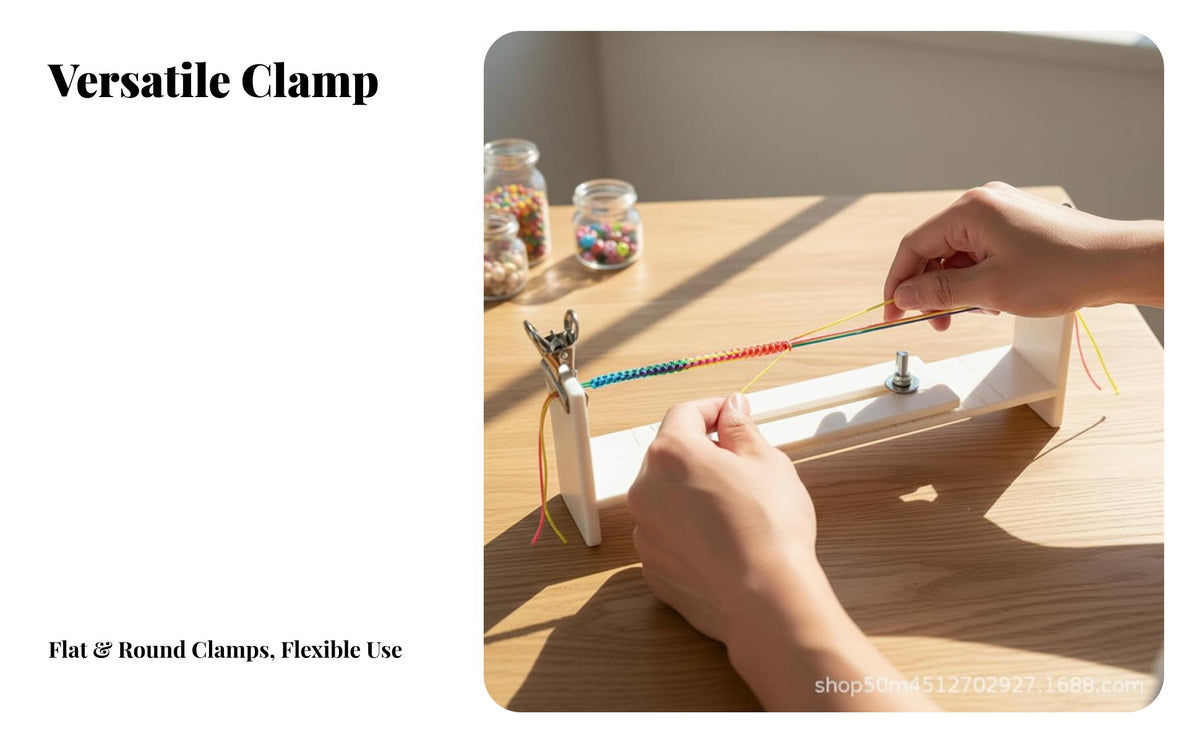 Wooden Braiding Frame with Drawer Sturdy Knotting Board with Storage Rope Knotting Tool Versatile DIY Wristband Loom