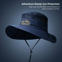 Fishing Bucket Hat with Face, Wide Brim Outdoor for Fishermen Protection for Activities, Adjustable Size