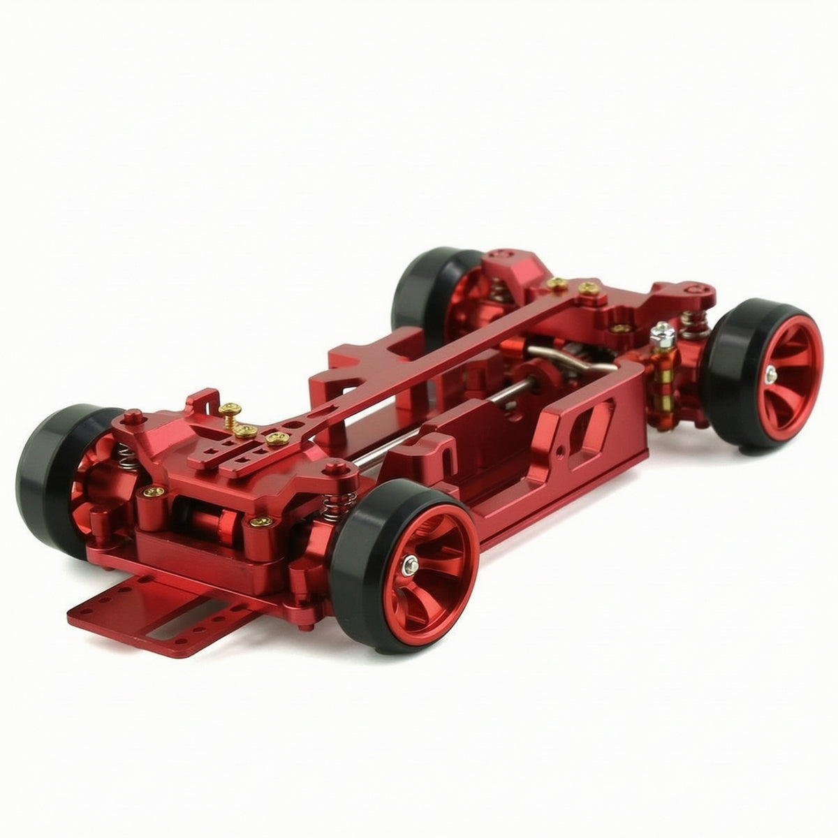 CNC-Machined 1/28 Scale Chassis Kit Lightweight RC Car Frame Kit Mini-Size RC Drift Chassis Sturdy for Hobby Builders