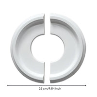 Simple Split Ceiling Medallion Decorative Polyurethane Ceiling Circle Easy to Install Light Fixture Medallion Lightweight for DIYers