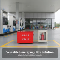 Retardant Fire Fighting Sandbox Large Capacity Metal Fire Sand Box Heavy Duty Emergency Sand Bin Deformation Resistant for Gas Station Attendants, Industrial Workers, Ships, Warehouses, Factories, Laboratories