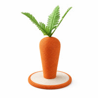 Leaf-Top Carrot Cat Scratching Post Round Base Carrot Cat Scratcher Sisal-Wrapped Pet Furniture Decorative