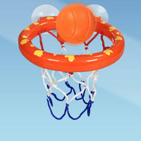 Basketball Hoop Bath Toy Easy Installation Suction Cup Basketball Hoop Adjustable Height for Young Children