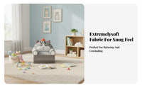 Transformable Flipfolding Sofa Removable and Cleanable Cover Flipfolding Lounger Cartoon Character Thesee youngsters' Furniture for Daycare