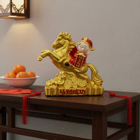 Fine Craftsmanship God of Wealth Horse Statue Wealth Horse Sculpture for Office, Entryway, Shop Counter