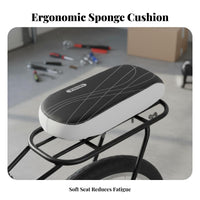 Rear Bike Passenger Cushion Soft Padding Backrest Support for Weekend Trips