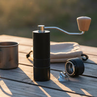 Hand Crank Coffee Mill All-Metal Frame Hand Crank Coffee Grinder Manual Burr Grinder Sturdy Wood Handle Kitchen Appliance