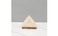 Pyramid Incense Burner Stone-Like Incense Holder with Base Minimalist Ornament for Hotel Reception