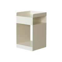Movable Design Mobile Storage Cart Multifunctional Multi-Tier Rolling Cart Space-Saving Side Table Hidden Wheels for Apartment Dwellers, Office Workers, Living Room, Small Areas, Entryway, Bathroom