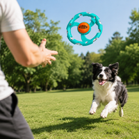 Dog Toy, Chew Toy, Ball, Rubber, Durable, Floats in Water, Relieves Lack of Exercise, For Puppies to Large Dogs, Blue, Orange