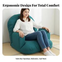 Ergonomic Back Support Adjustable Backrest Lounger Cushiony Cushioning Adjustable Chaise Lounge Thick Padding Floor Chair Breathable Material for Children, Students, Bay Window, Balcony, Living Room, Playroom