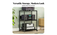 Heavy Duty Audio Equipment Rack Stable and Sturdy Multi-Tier Amplifier Shelf Easy Assembly Multi-Tier Media Equipment Stand Space-Saving Design for Audiophiles, Home Theater Enthusiasts, Studio, Living Room