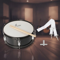 14-Inch Snare Drum with Strap Metal Snare Drum with Drumsticks Portable Percussion Instrument Adjustable for Beginners, Students, Rehearsals