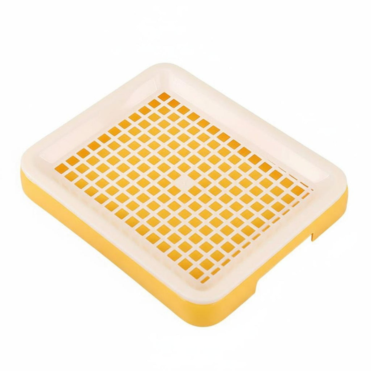 Anti-Tip Design Rabbit Litter Tray with Grate Splash Proof Small Creature Litter Tray with Grid Detachable Rabbit Potty Training Pan Easy to Clean