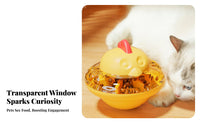 Chick Shaped Wobbler Toy Chew-Resistant Cat Brain-Teaser Feeder Mental