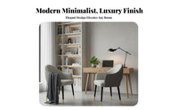 Versatile Leather Leisure Chair Padded Seat Modern Upholstered Armchair High Rebound Sponge Curved Back Dining Chair Carbon Steel Frame for Homeowners, Office Workers, Interior Designers, Bedroom, Living Room, Kitchen, Reception Area