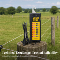 12000 V Electric Fence Voltage Tester Indicator Indication Panels Electric Fence Tester Attached Cable Testing Tool Hanging Hook