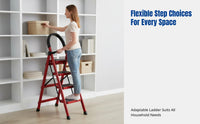 Home Folding Ladder, Multi-Functional Step Ladder, Thick Iron Frame, Secure Lock, Portable
