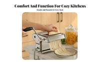 Metal Manual Pasta Maker Compact Hand Crank Pasta Maker for Home Cooks