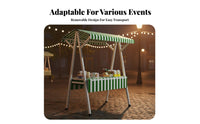 Optional Wheels Portable Vendor Stand Easy Setup Portable Outdoor Sales Cart Compact Storage Foldable Vendor Display Kiosk Weather-Resistant Canopy for Street Vendors, Small Business Owners, Crafters, Night Markets, Trade Shows, Temporary Shops