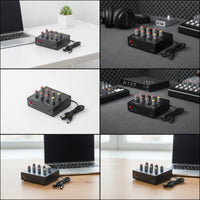 Stereo Preamplifier with Equalizer Desktop Headphone Amplifier Volume Control