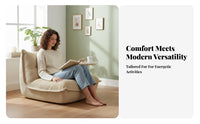 Luxuriously Soft and Comfortable Feline Ear Floor Chair Padded Cushion Indoor Furniture Hugging Sensation Chaise Lounge No Assembly Required for Young Adults, Homebodies, Bedroom, Small Apartment, Living Room, Reading Nook
