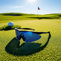 Blue-Tinted Golf Ball Spotter Glasses Lightweight Ball Finding Sunglasses Comfortable Golf Sunglasses with Case Proof for Athletes