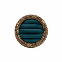 round Velvet Display Platter Elegant Design Retro Photo Prop Tray Baroque Style Trinket Dish for Photographers