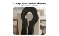Wabi-Sabi Inspired French Vintage Dining Chair Unique Backrest Design French Design Wooden Chair High-Density Padded Seat Household Furniture for Interior Designers, Restaurant Owners, Homeowners, Cafe, Living Room, Study, Bedroom