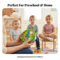 Early Learning Handheld Tambourine Easy to Play chime Tambourine small Size Musical Instrument clear Percussive Sound for Children, educators, lessonroom, movement session, lessonrooms, Music Education