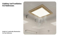 Low Noise Operation Ceiling Exhaust Fan Light Energy Saving 2-in-1 Ventilation Light Powerful Suction LED Exhaust Fan Combo Wet Rated for Homeowners, Families, Adults, Toilet, Kitchen, Hotel, Basement
