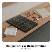 Electronic Board Immediate-Reset Erase Board Portable Digital Screen Coaching Clipboard for PE Teachers, Team Captains, Sideline, Game Day