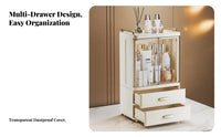 Clear Cosmetic Case with Drawers Large Capacity Makeup Organizer long-lasting