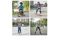 4 Pieces Knee and Elbow Pads Hard shelling Knee Pads Adjustable Guarding Gear Set for Kids, Bicycling