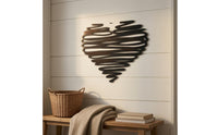 Steel Heart-Shaped-Wall Decoration Continuous Line Scribble Heart-Shaped-Wall Art Minimalist