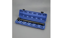 13 Pieces Steering Rod Removal Set Molded Compartments Inner Tie Rod Tool Set Hinged Lid Garage Equipment for Chassis Maintenance