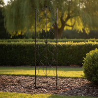Detachable Wrought Iron Plant Trellis Modular Design Metal Garden Fence Panel Rust-Proof Metal Garden Trellis Easy to Assemble for Null