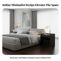Italian-Inspired Single-Drawer End Table Minimalist design Nightstand Modern Design Bedside Cabinet Storage Solution for Homeowners, Apartment Dwellers, Students, Guest Room, Office, Entryway