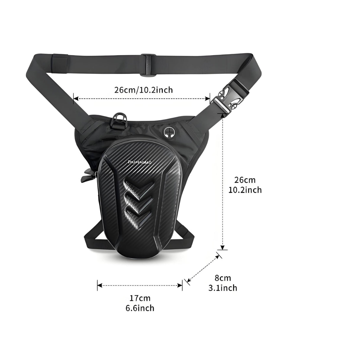 Headphone Opening Motorcycle Leg Bag Breathable Back Waist Crossbody Bag Buckle Closure Waterproof Thigh Pouch Molded Surface