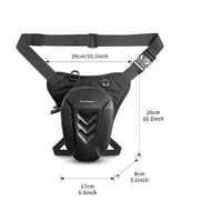 Headphone Opening Motorcycle Leg Bag Breathable Back Waist Crossbody Bag Buckle Closure Waterproof Thigh Pouch Molded Surface