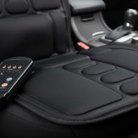 Fatigue Relief Heated Massage Cushion Soothing Heat Vibrating Car Seat Massager Single-Button Control Electric Back Massager Pad Auto Shut-Deactivate Timer for Office, Home