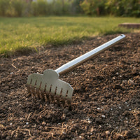 Hand Weeder with Rake Head One-Piece Unwanted Plants Puller Handheld