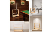 Trapezoid Cue Rack Wooden Floor Stand Organized Furniture for Game Room