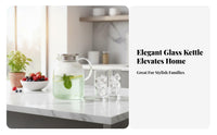 Large Capacity Glass Water Pitcher with Lid Safe Material Borosilicate Glass Jug Easy to Clean for Health-Conscious Individuals