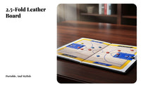 Portable Attractive Basketball Coaching Board Double-Sided Soccer Board Includes Marker with Eraser for Coaches, PE Teachers, Training