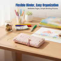 Cute Money Binder Notebook, Large Capacity, Removable Pages, Kids Finance Organizer, Portable Cash Book